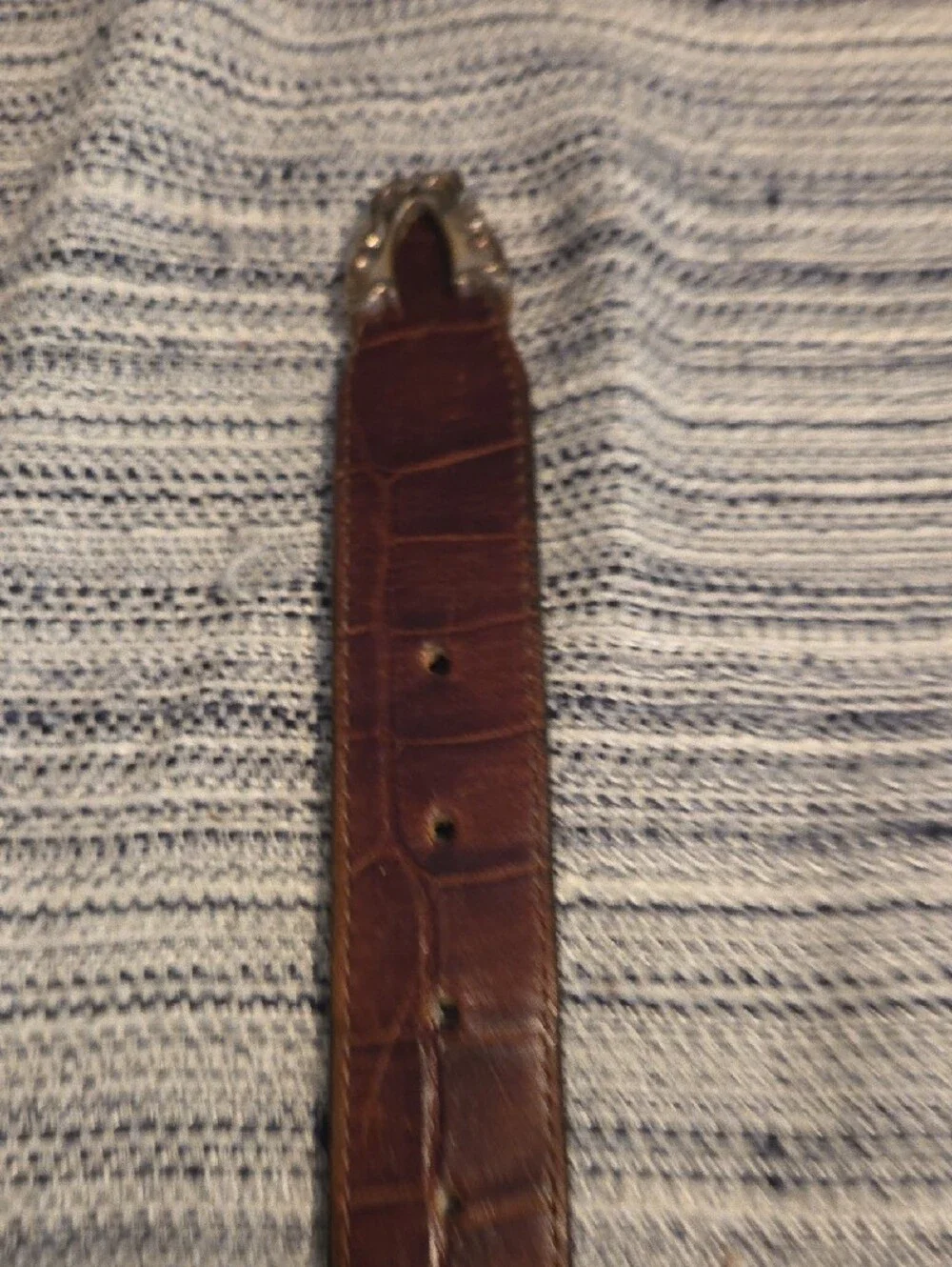 Brighton Brown Leather Belt with Silver-Tone Buckle